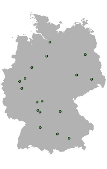 Karte Tagungsorte der consilium-Fortbildungen