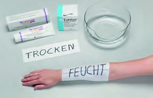 Neurodermitis Verband anfeuchten und anlegen